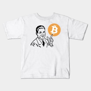 Retro Bitcoin Salesman Kids T-Shirt